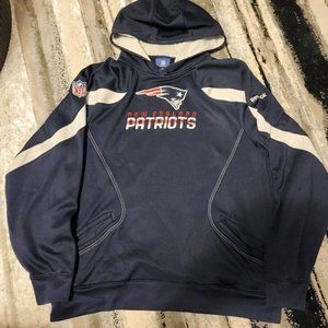 New England Patriots Reebok NFL On Field Hoodie Sweater Mens Size L